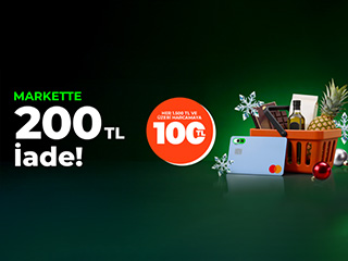 Market harcamalarında 200 TL iade fırsatı ON Kredi Kartında!