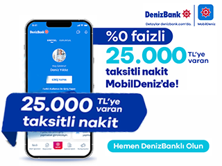 %0 Faizli 25.000 TL'ye Varan Taksitli Nakit Avans!