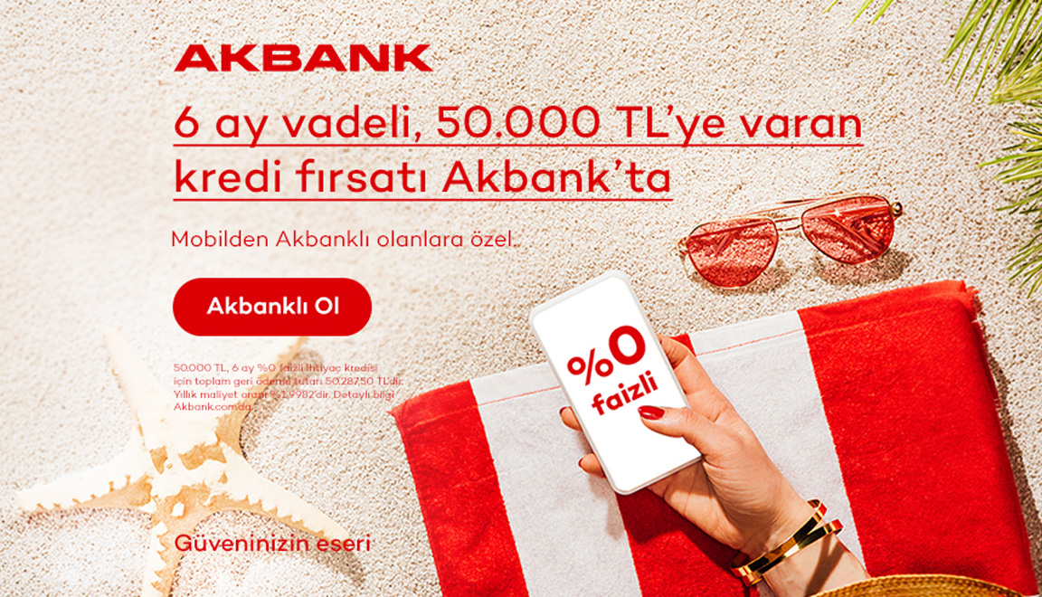 50.000 TL'ye Varan %0 Faizli Kredi Fırsatı!