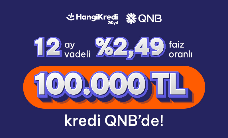 12 ay vadeli 100.000 TL kredi fırsatı!