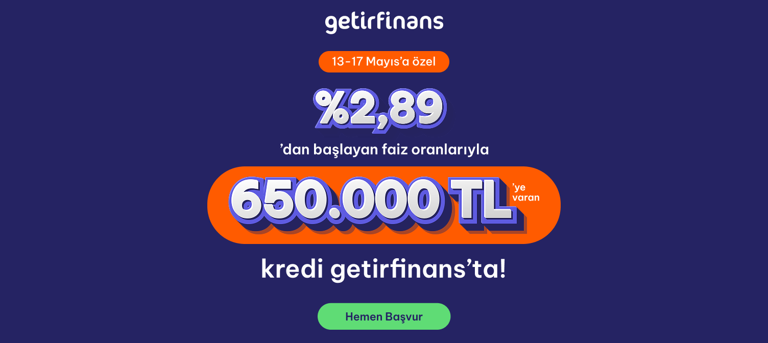 getirfinans 100K Taşıt Kredisi Listeleme Anasayfa