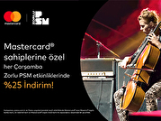 Mastercard logolu Kartlara Her Çarşamba Zorlu PSM’de %25 indirim!