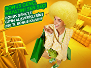 Bonus Genç'le Giyim Alışverişine 250 TL Bonus!