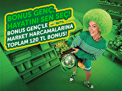 Bonus Genç'le Markette Toplam 120 TL Bonus!