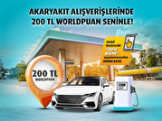 Akaryakıt Alışverişinize 200 TL Worldpuan!