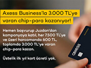 Axess Business Sahibi Olanlar 3.000 TL’ye Varan Chip-Para!