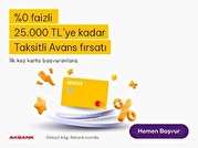 25.000 TL'ye Varan Taksitli Avans!