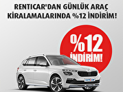 RentiCar'dan Günlük Araç Kiralamalarında %12 İndirim!