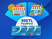 Market ve Restoran Alışverişlerinize 500 TL ParafPara!