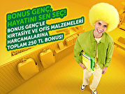 Bonus Genç'le Kırtasiye Harcamalarına Toplam 250 TL Bonus!