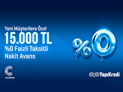 %0 Faizli 15.000 TL Taksitli Avans!