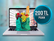 Gıda marketi alışverişlerinize toplamda 200 TL Puan!